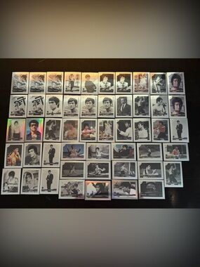 All 50 Bruce Lee The Dragon 2024 Silver Chrome Refractor MMA Movie Cards
